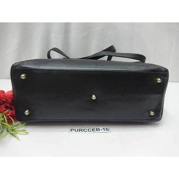 HCL Black Leather Convertible Crossbody Shoulder Bag - Vintage Made in Germany - Picture 8 of 13